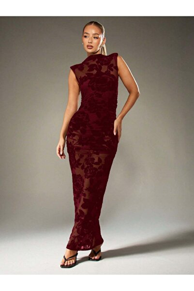 Sheya Rochie maxi, bordo - S