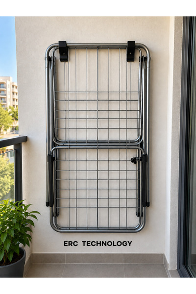 ERCTECH Katlanır Çamaşır Kurutmalık Duvar Askı Aparatı – Duvara Sabitleme ve ...