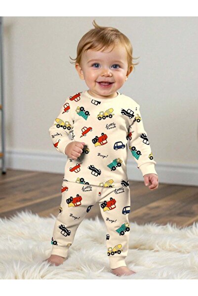 Sheya Set de pijamale, crem - 2 ani