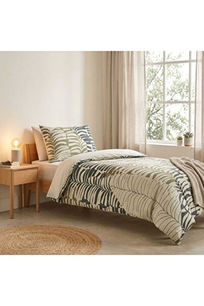 Taç Ranforce Cotton Single Bedding Set Ella Brown