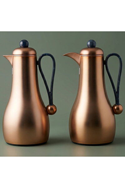Alsaif Gallery Ghaym Thermos Set, Two Pieces, 1/1 Liter, Glass Inner Liner, B...