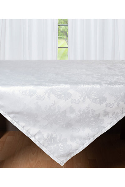 Silk Fashion Τραπεζομάντηλο Ζακάρ HLS010 (140εκ x 140εκ) λευκό