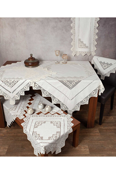 Silk Fashion Χειροποίητο στρογγυλό τραπεζομάντιλο 2540 (170εκ.) μπεζ