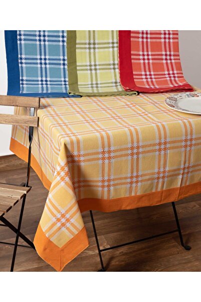 Silk Fashion Τραπεζομάντηλα (140εκ x 240εκ) μοντέρνα λευκά καρό κόκκινα