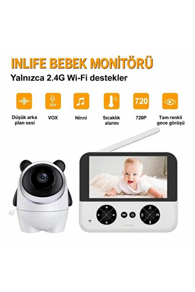 SOMIC LCD Ekranlı Görüntülü Bebek Telsizi ve Kamerası Gece Görüşlü, VOX, Çift...