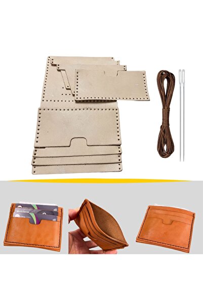 ipekbazaar DIY Nil Genuine Leather Card Holder Making Kit, DIY Handmade Verti...