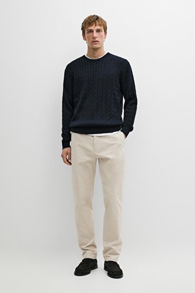 Massimo Dutti Örgü desenli bisiklet yaka triko kazak