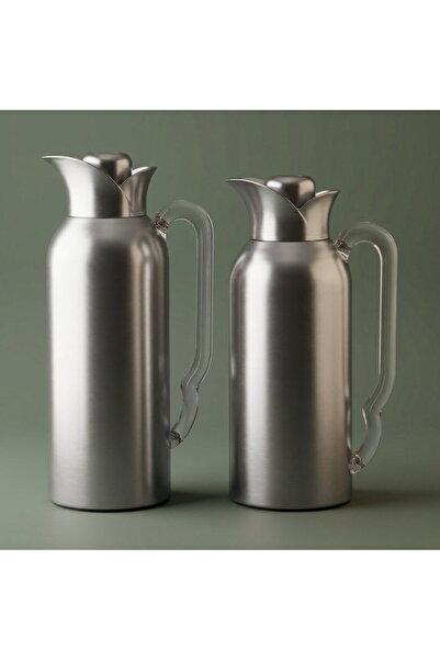 Alsaif Gallery Al Saif Gallery Tuwaiq Thermos Set, 2 Pieces, 0.7/1 Liter, Gla...