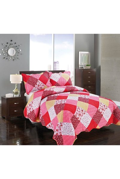Silk Fashion Σετ κουβερτοπάπλωμα (220εκ x 240εκ + 2 x 50εκ x 70εκ) ΚΟΚΚΙΝΟ ΚΑ...