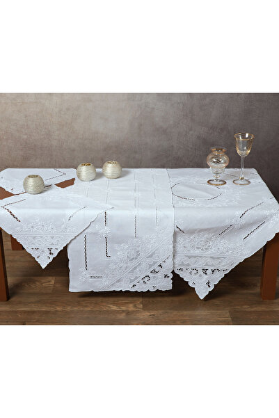 Silk Fashion Χειροποίητη πετσέτα nx001 (60cm x 60cm) λευκή -