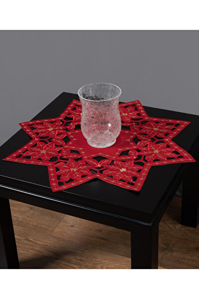 Silk Fashion Χριστουγεννιάτικο τραπεζομάντηλο (140εκ x 140εκ) y21red