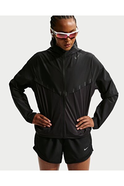 Nike AeroSwift Aerogami Storm-FIT Siyah Kadın Koşu Ceketi-KUZEY SPORT