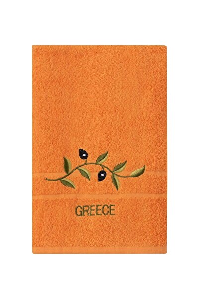 Silk Fashion Πετσέτα Σώματος (70cm x 140cm) Πορτοκαλί με κλαδί ΕΛΛΑΔΑ -