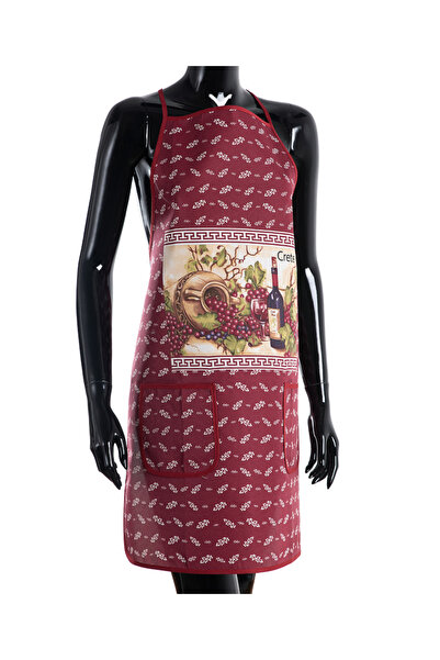 Silk Fashion Ολόσωμη ποδιά με στάμπα, κόκκινη (64εκ x 78εκ) ΚΡΕΤΗ -