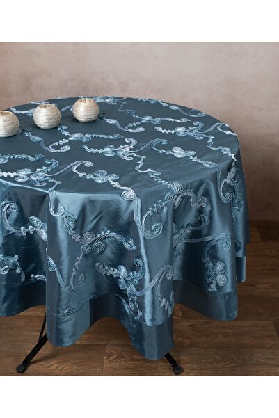 Silk Fashion Σατέν Ροτούντα (150εκ. διάμετρος) 6271 Μπλε