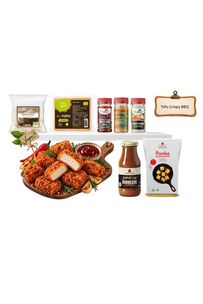 Pronat Pachet Vegan – Ingrediente pentru Tofu Crispy BBQ cu Panko și Sos BBQ