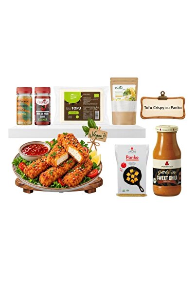 Pronat Pachet Vegan – Ingrediente pentru Tofu Crispy cu Panko și Sos Sweet Ch...
