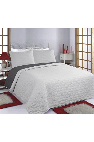 Silk Fashion Σετ κουβερλί (220εκ x 240εκ + 2 x 50εκ x 70εκ) RUBY γκρι/ανθρακί -