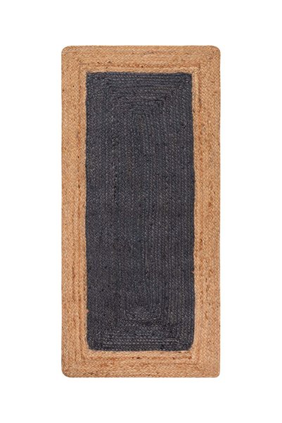 Silk Fashion Χαλί από γιούτα 1746 (60cm x 130cm) / σκούρο γκρι -