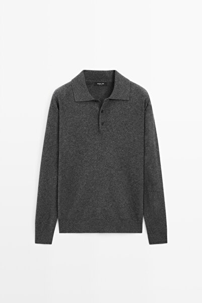 Massimo Dutti Yün kaşmir karışımlı polo kazak