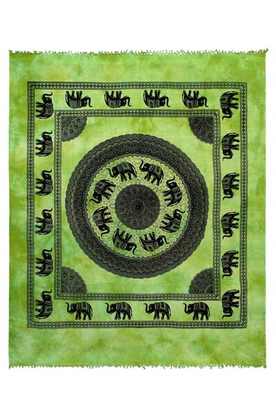 Silk Fashion Διπλό Πεστεμάλ (220cm x 240cm) 15 Πράσινο -