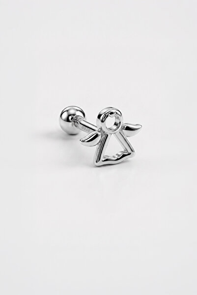 So CHIC... Şans Meleği 18 Ayar Beyaz Altın Kaplama Gümüş Tragus-Helix Piercing