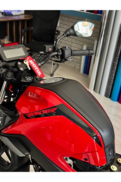 Mavera Stickers TVS Raider 125 Motosiklet için Raider Yazılı Depo Şeridi (Sağ...