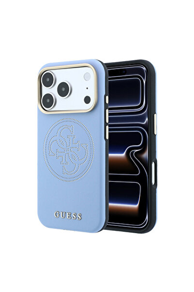 Guess iPhone 18 Pro Max Uyumlu Kılıf Lisanslı M-safeli PU Delikli 4G ve Yazı ...