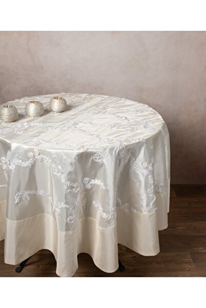 Silk Fashion Σατέν Ροτούντα (150εκ. διάμετρος) 6271 Ιβουάρ -