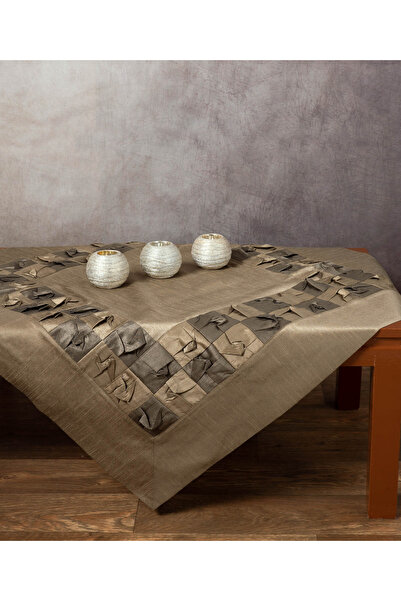 Silk Fashion Τετράγωνο (85cm X 85cm) 3918 ελιά δίχρωμο -