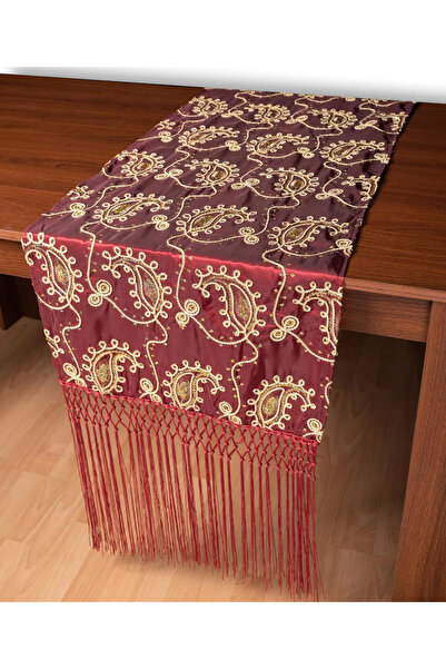 Silk Fashion Σατέν διάδρομος τραπεζιού 1028 (50εκ x 210εκ) μπορντό