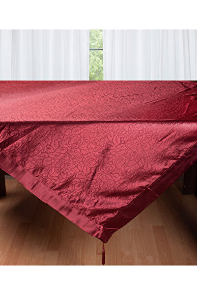 Silk Fashion Σατέν τετράγωνο 2009 λουλούδι (80εκ x 80εκ) μπορντό