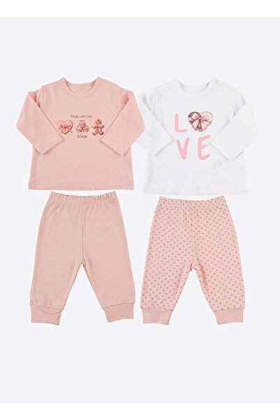 kitikate Organic Love & Sugar 4-Piece Set Pink