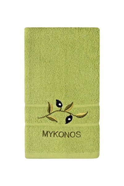 Silk Fashion Πετσέτα προσώπου (50εκ x 100εκ) Πράσινη με σχέδιο κλαδιού ΜΥΚΟΝΟΣ