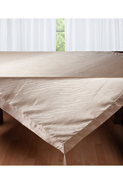 Silk Fashion Σατέν Τραπεζομάντηλο Τετράγωνο 2009 (130εκ x 130εκ) Μπεζ