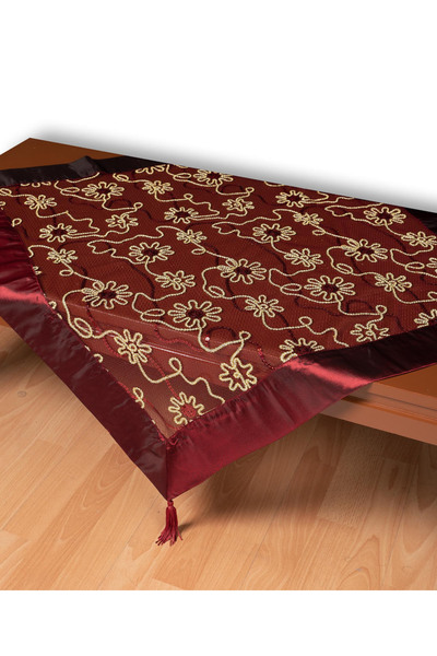 Silk Fashion Τούλι τετράγωνο 7180 (85εκ x 85εκ) μπορντό