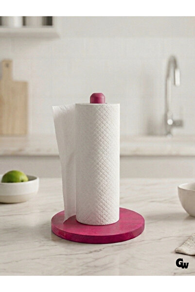 GOLDENWOODEN Natural Wooden Towel Napkin Holder Wooden Paper Holder (White Pi...