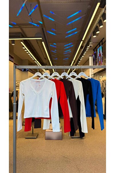 Quzu V yaka Fit Basic Uzun Kollu
