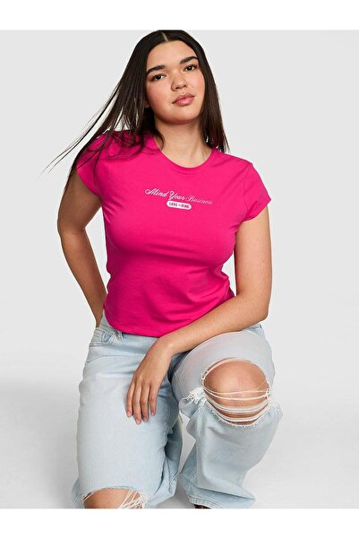 Victoria's Secret Pamuklu Bebe Yaka Tişört
