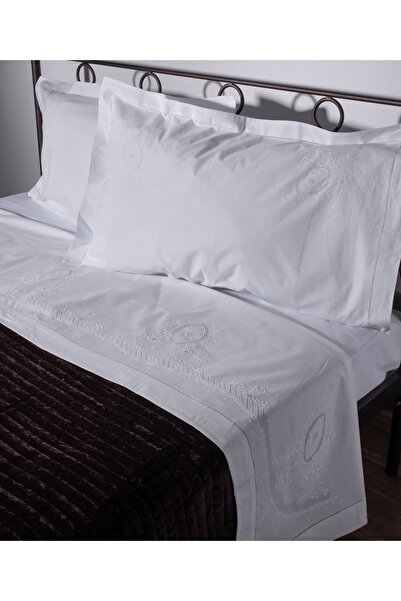 Silk Fashion ΧΕΙΡΟΠΟΙΗΤΟ ΣΕΝΤΟΝΙ 2471 ΤΕΣΣΕΡΙΣΤΟ ΣΕΤ (225ΕΚ Χ 270ΕΚ) ΛΕΥΚΟ