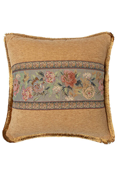 Silk Fashion Μαξιλαροθήκη με κρόσσια 572 (65cm x 65cm) χρυσό -