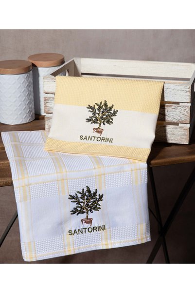 Silk Fashion Σετ 2 πανιών κουζίνας (50εκ x 70εκ) σε χρώμα γλάστρας κίτρινο ΣΑ...