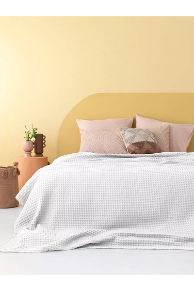 PALAMAIKI Κουβέρτα Πικέ MARCIE Σούπερ Διπλή 250x240 ΛΕΥΚΗ