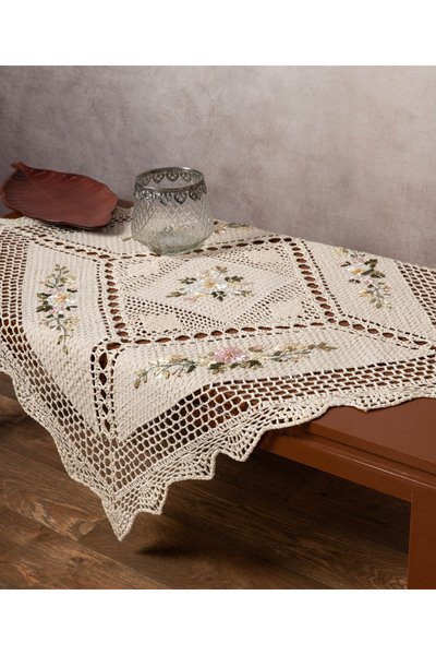 Silk Fashion Ροκοκό και πλεκτό τραπεζομάντηλο (140cm x 180cm) 3509 -