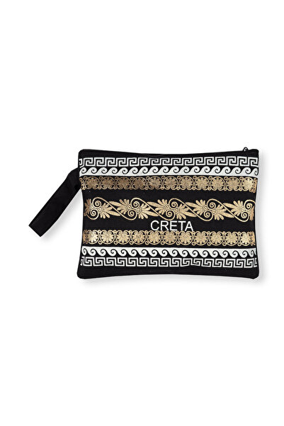 Silk Fashion Πορτοφόλι καμβά (30εκ x 20εκ) χρυσό 5 CRETA