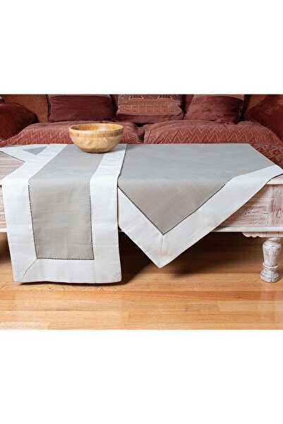 Silk Fashion Στρογγυλό τραπεζομάντιλο (180 εκ. διάμετρος) bg17 ανοιχτό γκρι/σ...