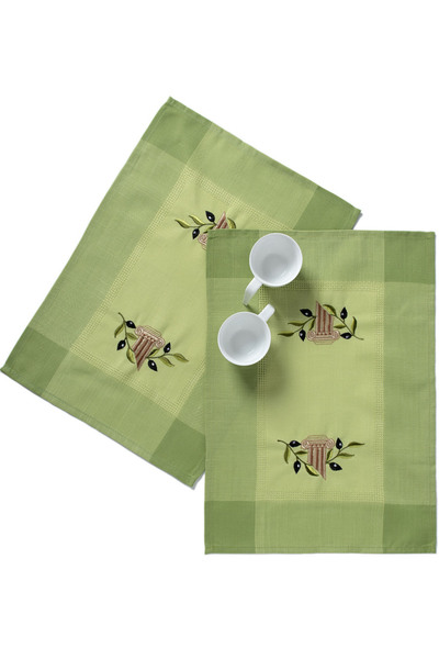 Silk Fashion Δεκάδες (12 τεμάχια) σουπλά N3 (35εκ. x 50εκ.) πράσινα