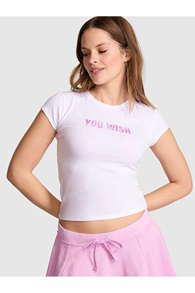 Victoria's Secret Pamuklu Bebe Yaka Tişört