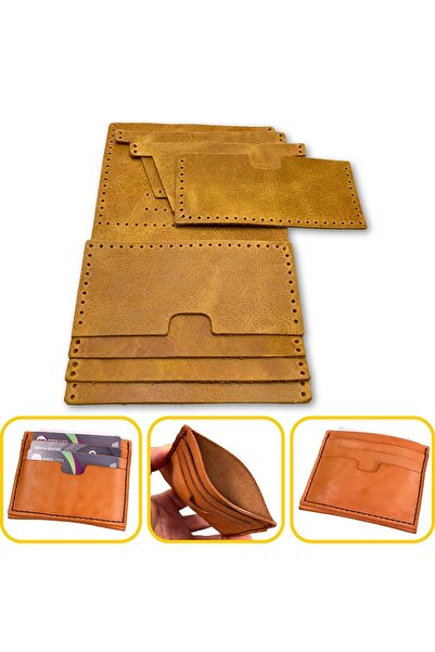 ipekbazaar DIY Nil Genuine Leather Card Holder Making Kit, DIY Handmade Verti...