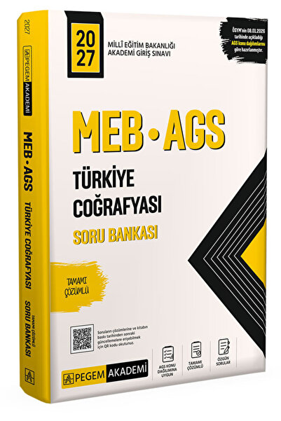 Pegem Akademi Yayıncılık 2027 MEB-AGS Türkiye Coğrafyası Soru Bankası